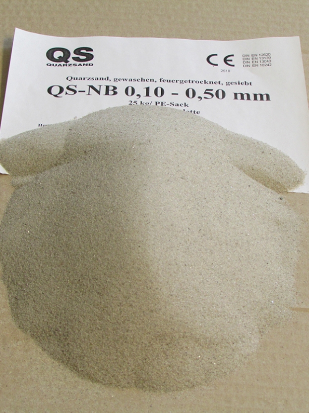 Quarzsand 0,10 - 0,40 mm feuergetrocknet