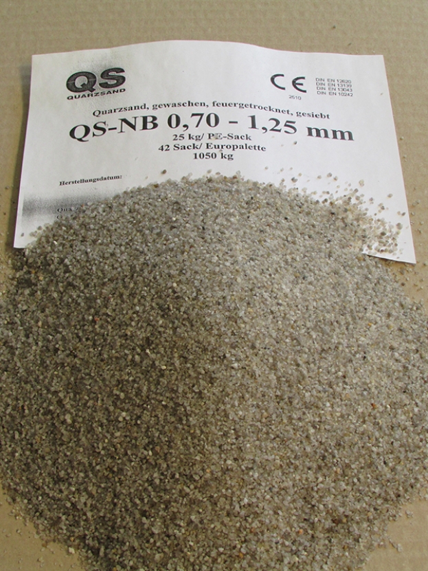 Quarzsand 1,30 - 2,00 mm feuergetrocknet